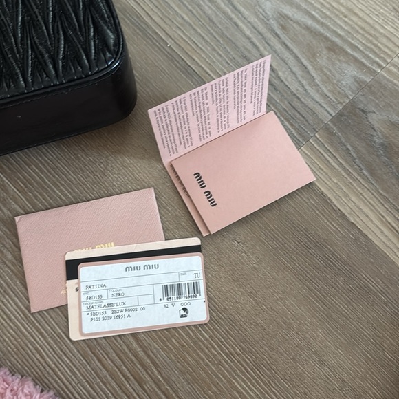 like new miu miu black pattina matelasse patent leather bag - Picture 8 of 8